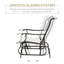 Fauteuil de jardin - cadre en acier blanc et surface en filet pour chaise de détente extérieure Avec siège de patio de construction. Capacité de 330 lb