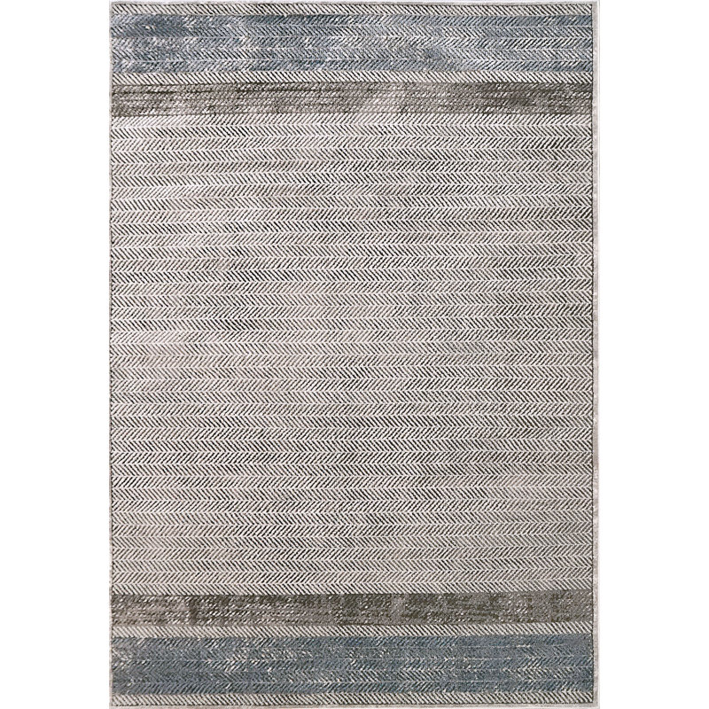 Tapis gris / bleu Gotham, Tapis de couloir 2 pi 2 po x 7 pi 7 po
