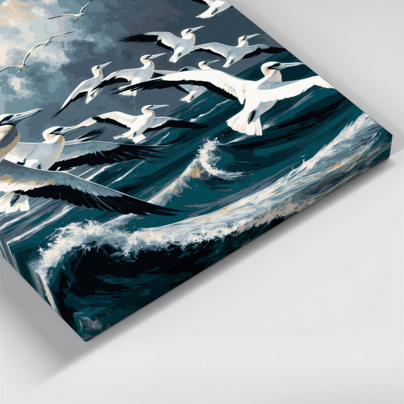 «Birds Northern Gannet», art mural sur toile, H 16 po x l 20 po