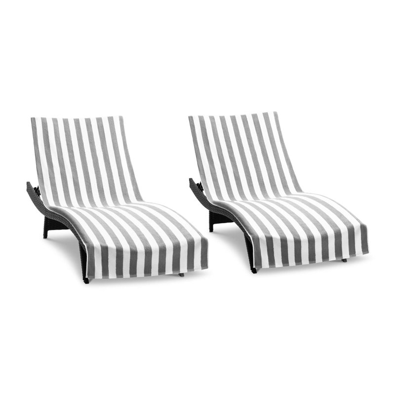 Housse pour méridienne California Cabana 30 x 85 beige (paquet de 2), Gris