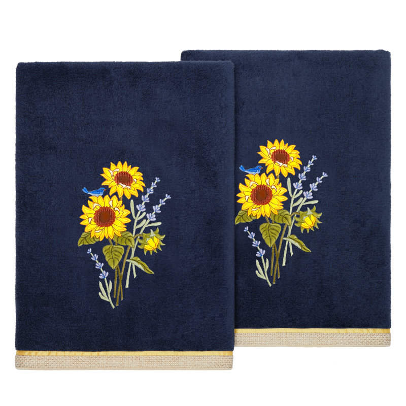 Essuie-mains 100% coton turc, Marine, Bath Towel-2Pack