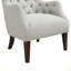 Fauteuil à oreilles capitonné Hannah