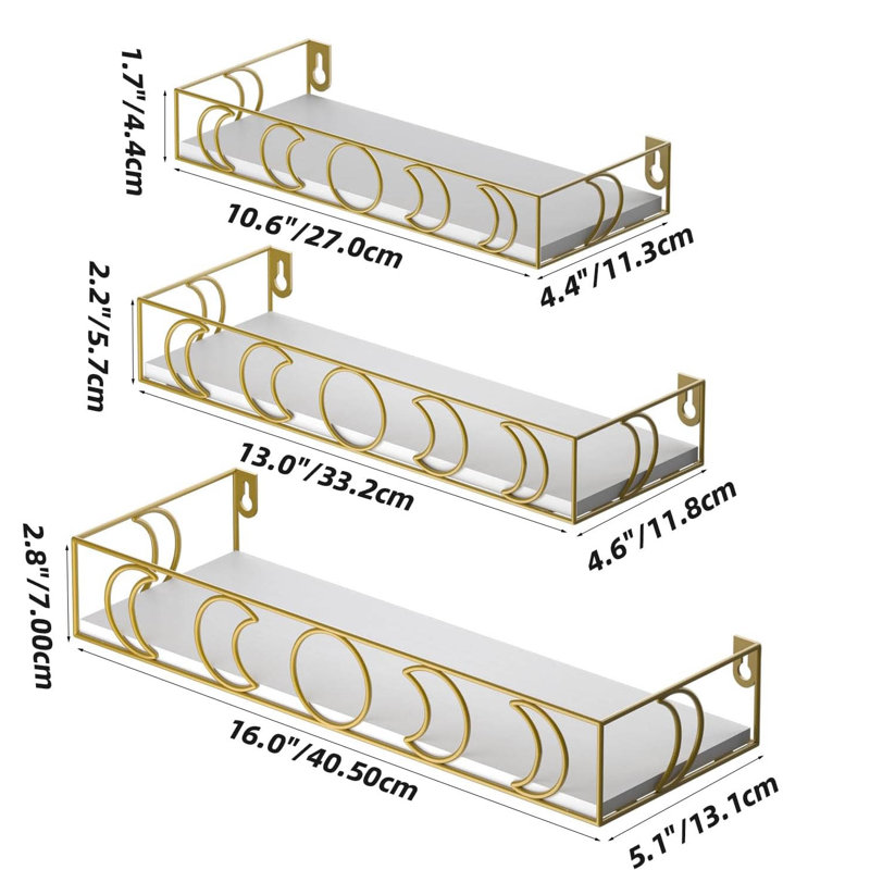 Floating Shelf, Gold