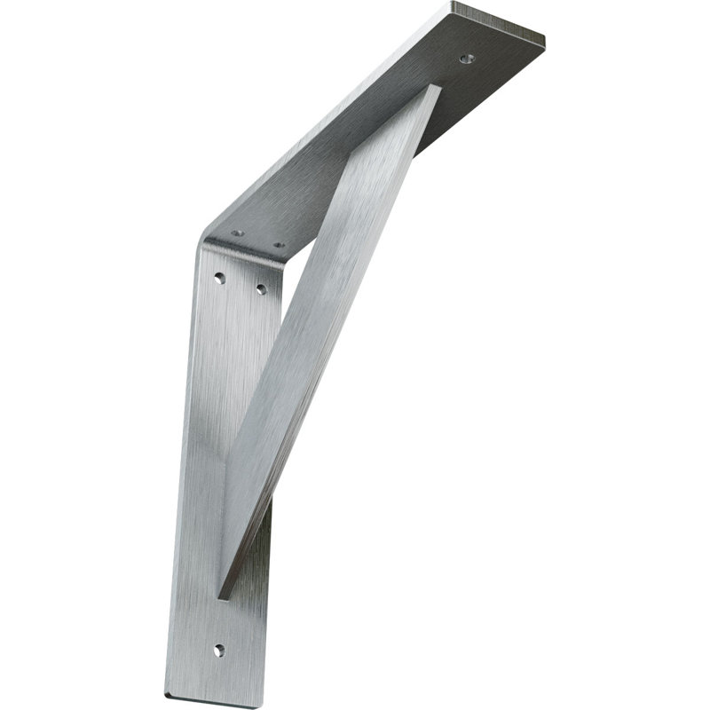Support en acier traditionnel non fini l 2 po x P 10 po x H 10 po, H 10 po x l 2 po x P 10 po, Acier non fini