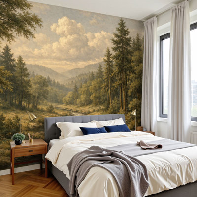 Papier peint adhésif auto-adhésif moderne pour la chambre à coucher Peel and Stick L 144 po x l 100 po