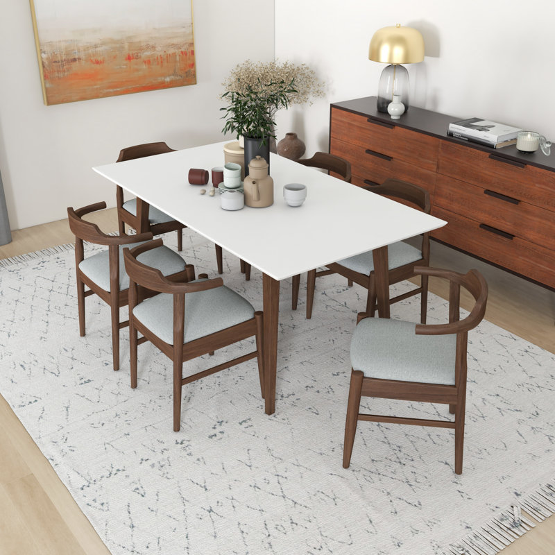 7 Piece Solid Wood Dining Set