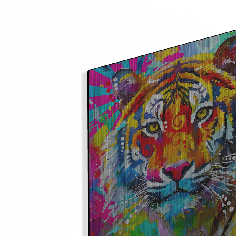 Art mural en métal «The debout tigre» par Dean Russo, Winston Porter, H 16 po x l 12 po