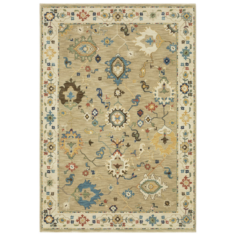 Oriental Indoor Rug, Rectangle 6'7" x 9'6"