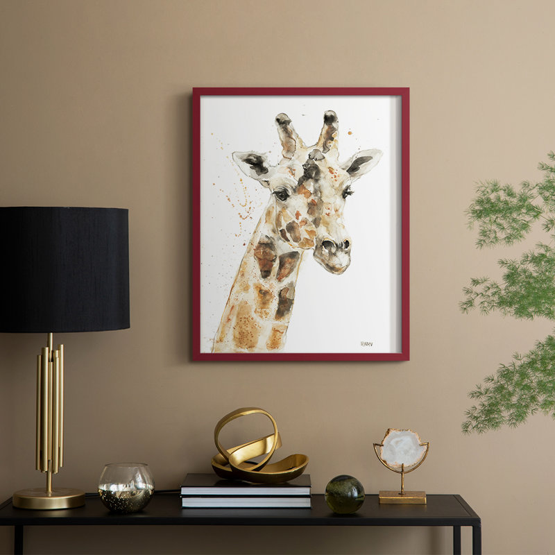 Savannah IV Framed Print - Solid Wood, H 15 po x l 12 po, Rouge