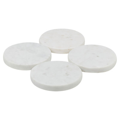 Marble Round 4 Piece Coaster Set