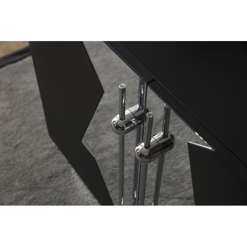 Buffet Callista noir, Noir / argent