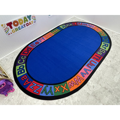Tapis pour chambre de bébé KidCarpet Alpha Circle Time ABC 6 pi x 8 pi 6 po Alphabet |