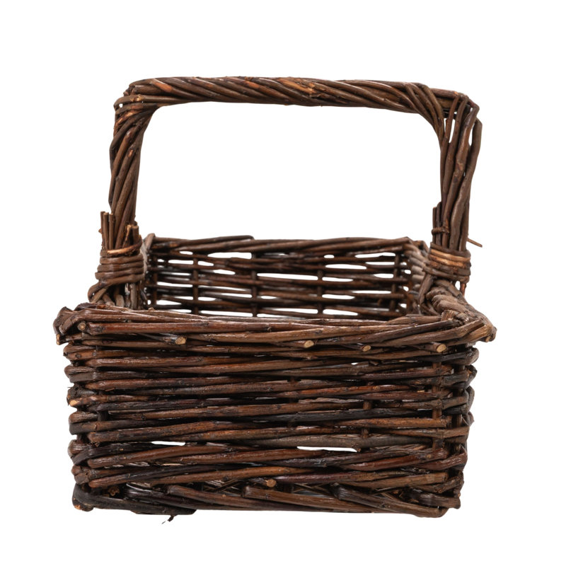 Panier en roseaux tissé à la main avec poignée