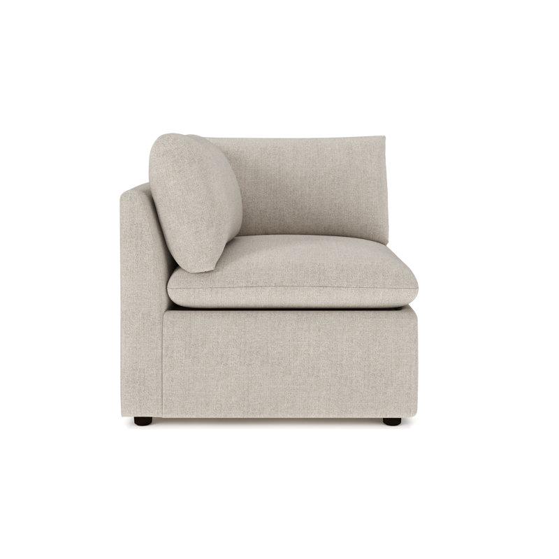 Fauteuil modulaire rembourré Kallie faisant face à la gauche, Ficelle Monique