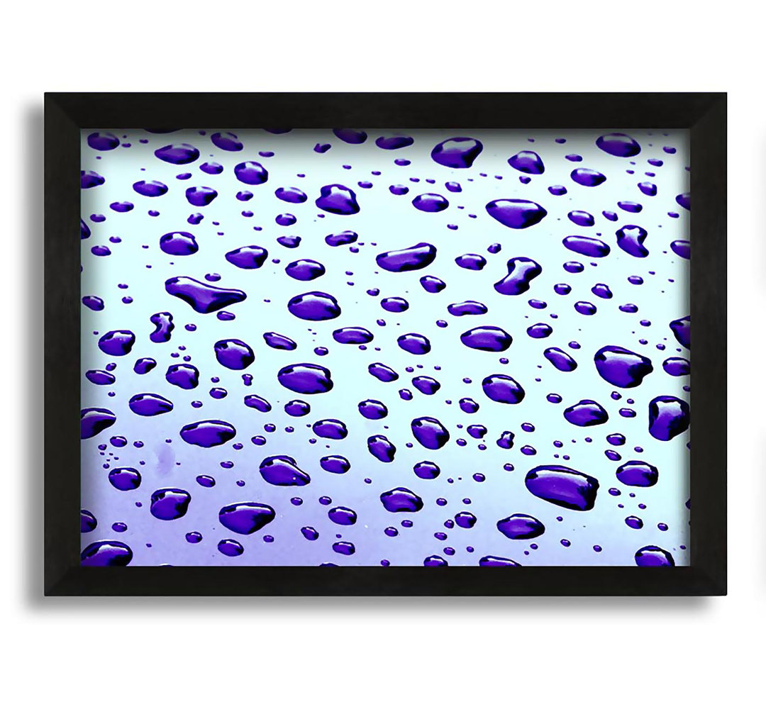 Gerahmtes Wandbild Purple Raindrops