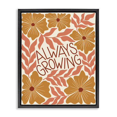 «Always Growing Funky Florals», art mural encadré par Taylor Shannon Designs