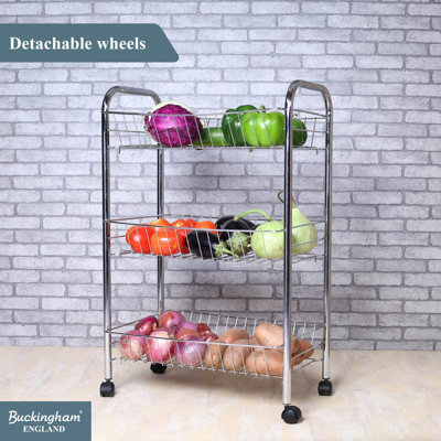 Buckingham 3 Tier Kitchen Storage Trolley