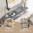 59.06In Gray Density Board + Pine Square Frame Shaped Single-Layer Entryway Table