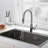 Lefton Pull-down Kitchen Faucet With Temperature Display In Fahrenheit, 3 Water Outlet Modes, Faucet For Kitchen Sink, Brushed Nickel, Kf2501-0-116272436