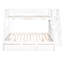Lit superposé blanc avec rangement blanc et polyvalent pour le rangement de toute chambre à coucher. Fabrication en bois de pin massif. Économie d'espace supplémentaire. Disposition. Barrières de sécurité sécuritaires. Aucun sommier tapissier requis
