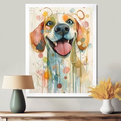 Happy Hound Beagle Dog II - Dog Beagle Print Wall Art