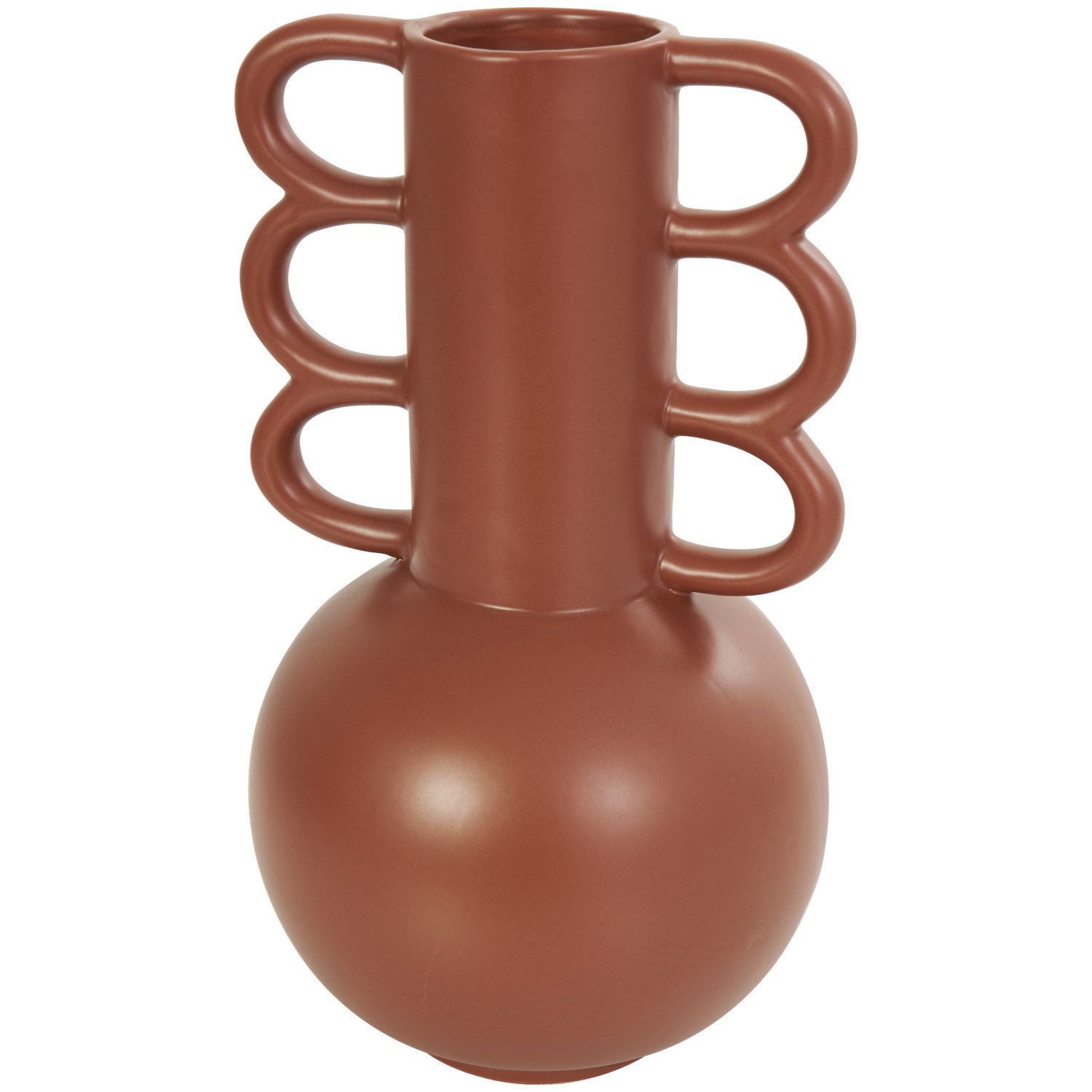 Edicott 11'' Dolomite Table Vase, Brown/Orange