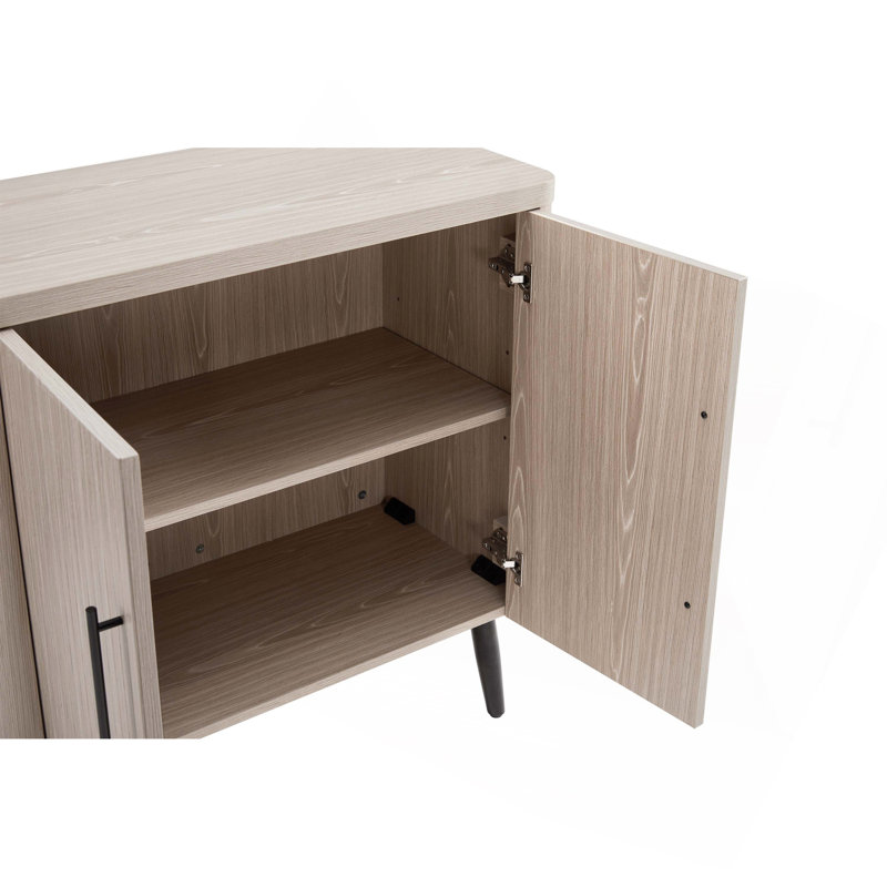 Jodie 31" Fluted Accent Cabinet, Oak