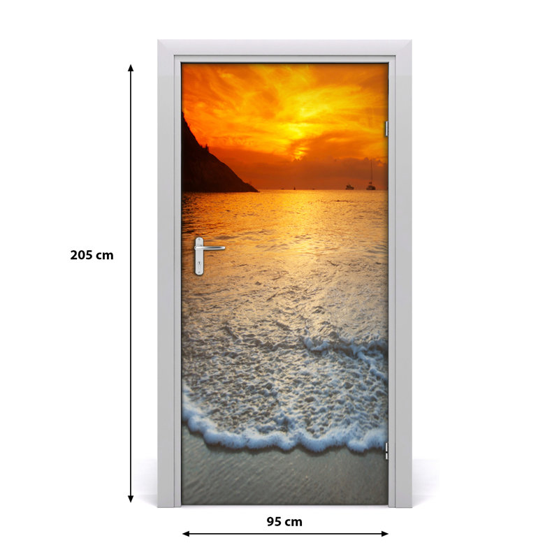 Sunset Door Decal, 205cm H x 95cm W