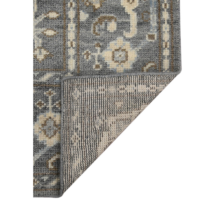 Tapis brun / beige en laine noué à la main Divine Pollie, Rectangle 10 pi x 14 pi