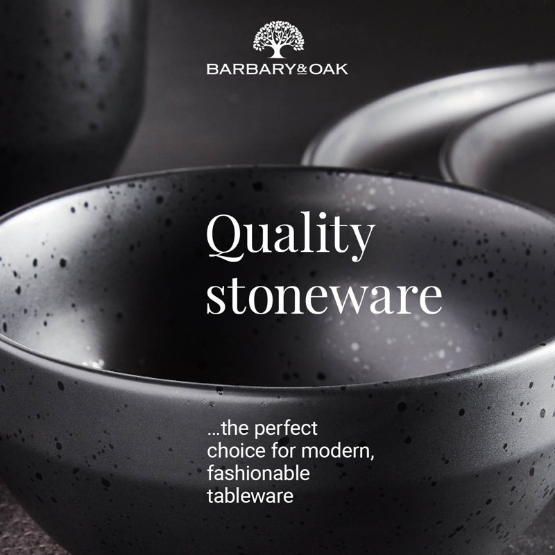 Luna Piece Stoneware Dinnerware Set - Service for 4