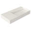 Lavabo pour salle de bain en résine solide, 53,76 lb, blanc mat, 35,51 po de profondeur, 17,72 po de largeur, 5,01 po de hauteur, empreinte au sol adaptable, décoloration, modes d'installation multiples, aspect épuré,