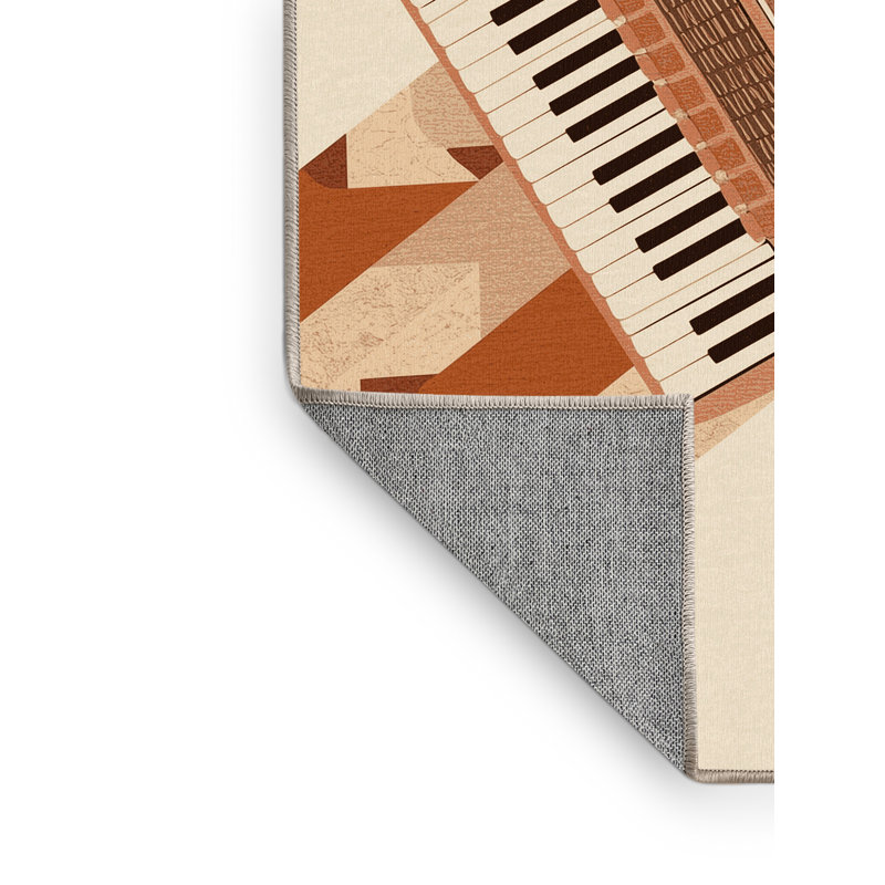 Tapis géométrique moderne élégant et lavable à la machine Oweda, 5x8