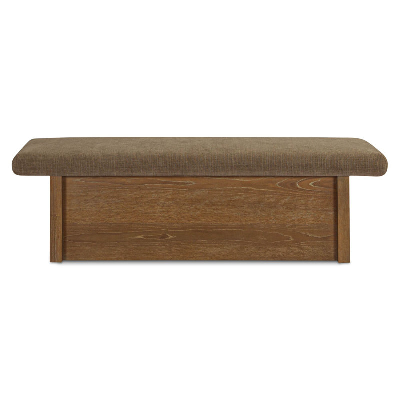 Gemma Upholstered Storage Bench, Taupe
