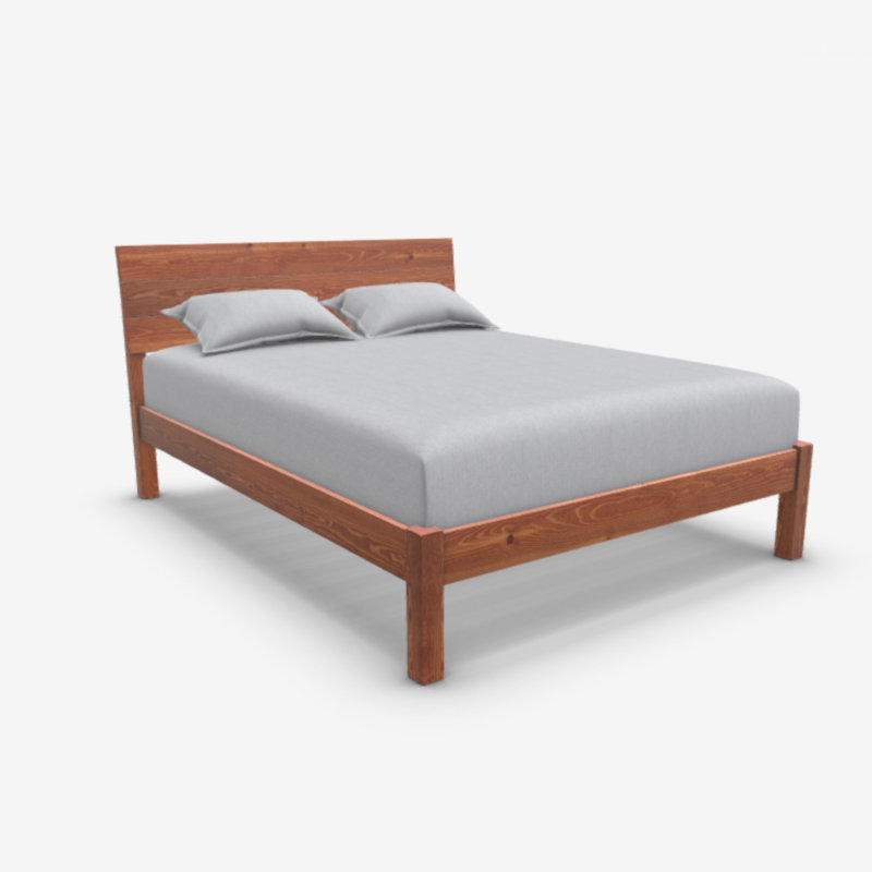 Ivor Solid Wood Bed, Double (4'6), Red Wood