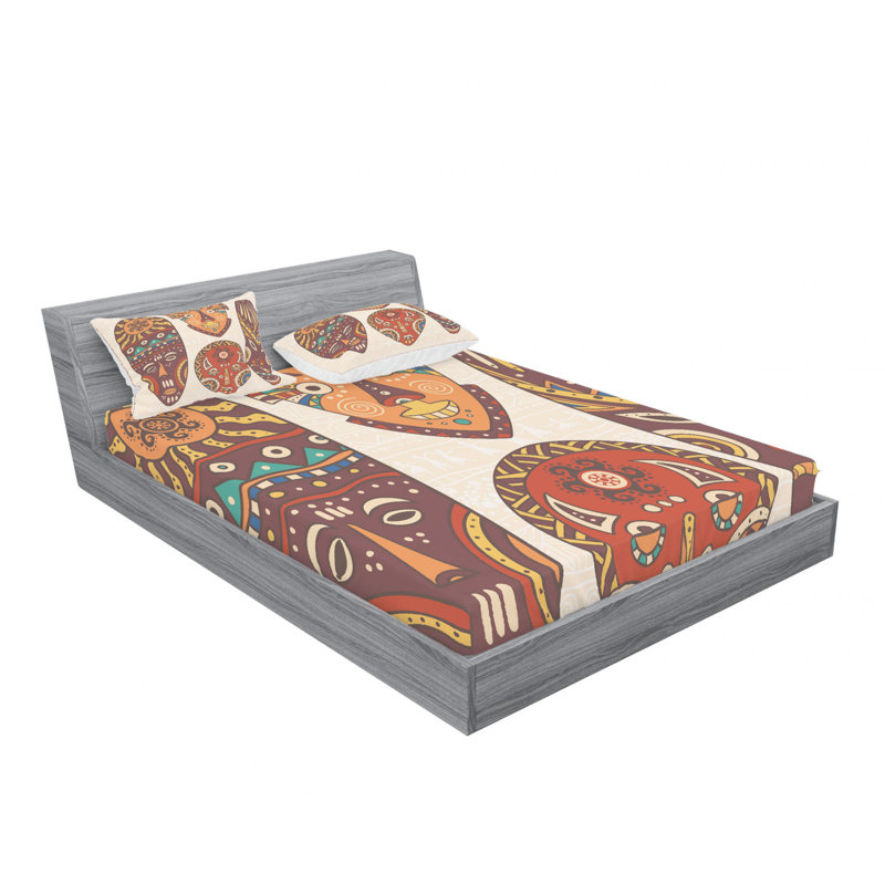 Ensemble de draps Mask, Ensemble de drap pour grand lit avec drap-housse