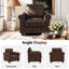  Chaise avec accoudoirs roulés en similicuir de 37 po Carter-1622682198