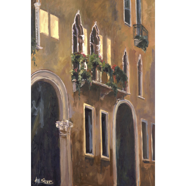 Italian Alleyways - Genova by Eleanor Doughty - Painting Print on Canvas Red Barrel Studio Format: Black Framed, Size: 42 H x 32 W x 1.75 D