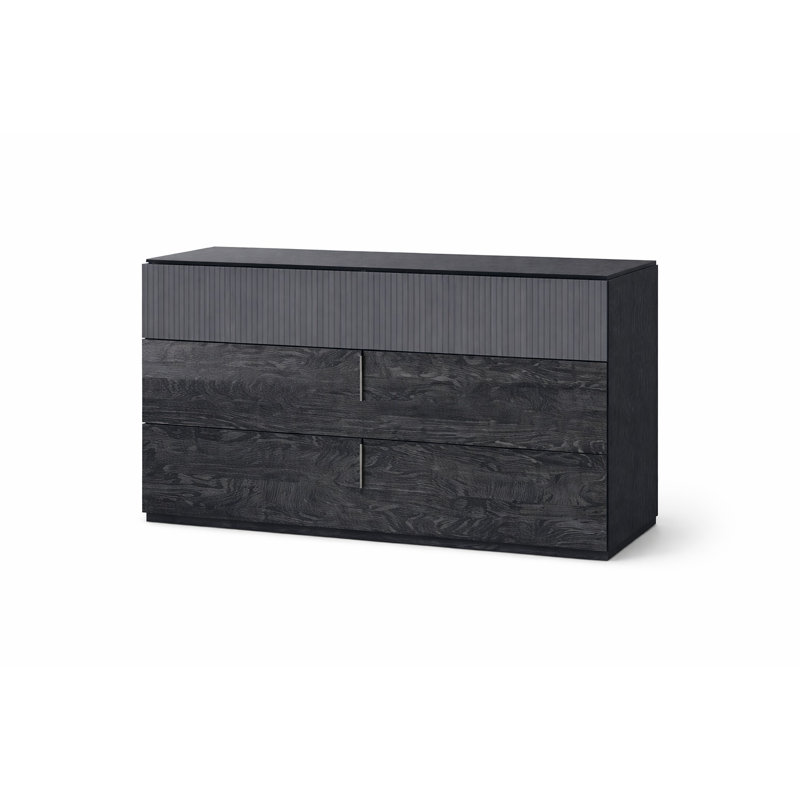 Commode contemporaine avec façades de tiroirs texturées