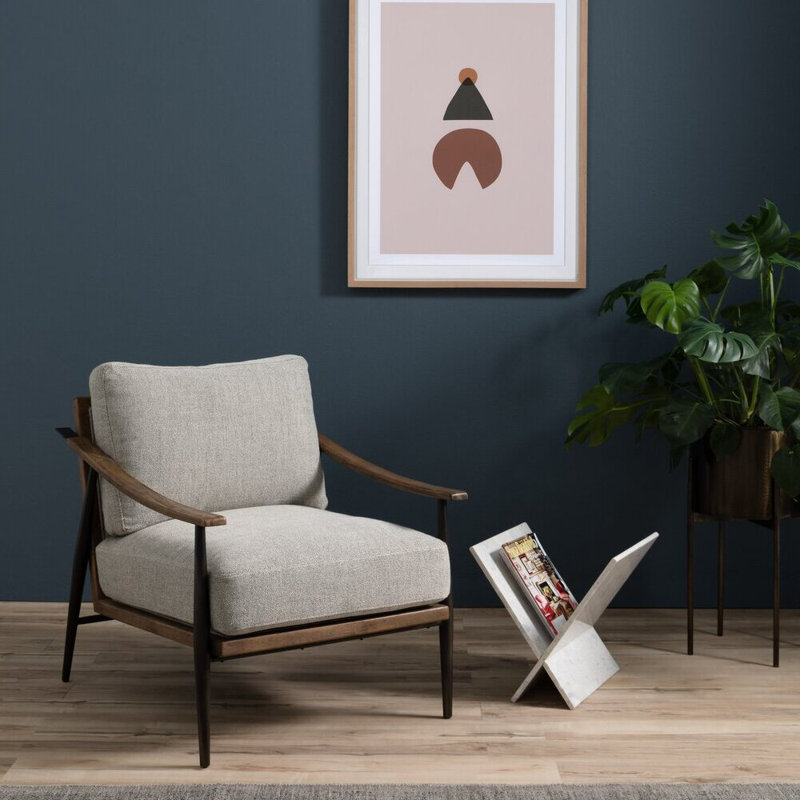 Fauteuil club Paralimni, Mélange de polyester gris Gabardine