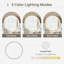 Meuble-lavabo transitionnel blanc avec miroir rond Wilce