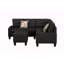 Canapé modulaire 6 pièces, noir-1385707779
