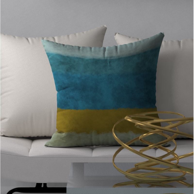 Abstract Throw Pillow, 18" H x 18" W