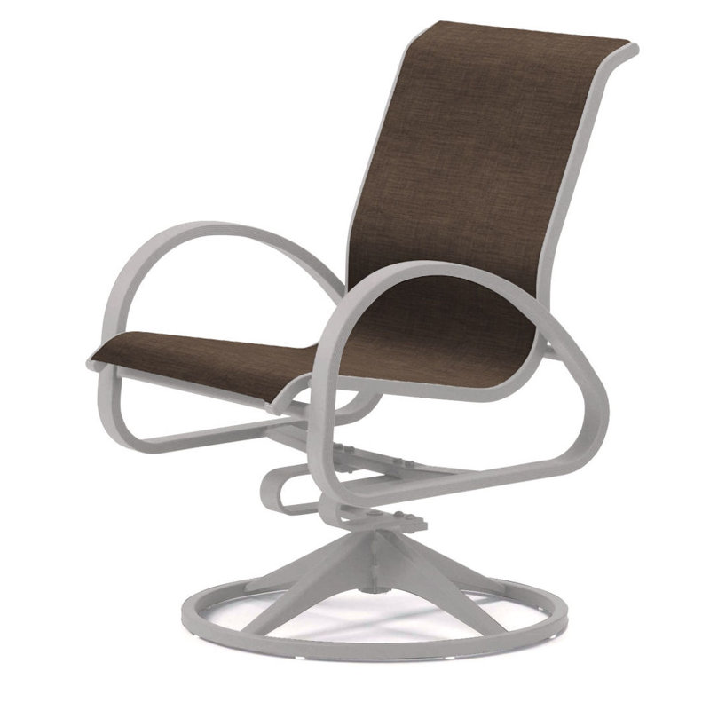Fauteuil de patio pivotant Hiraku, Moka Sunbrella®, Désert texturé