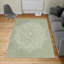 Tapis rectangulaire vert / blanc Reseda-60602310