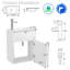 Ensemble de meuble-lavabo mural simple 16 po avec plateau en résine Angelize, robinet économiseur d'eau, siphon en P Angelize-970485060