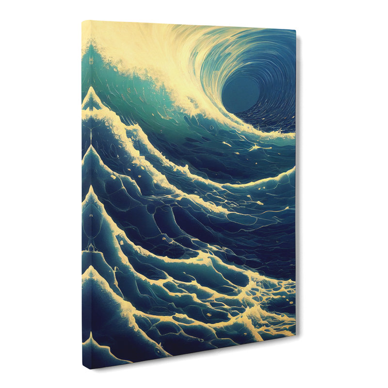 Seascape Ocean Futuristic - Wrapped Canvas, 50cm H x 35cm W x 3cm D
