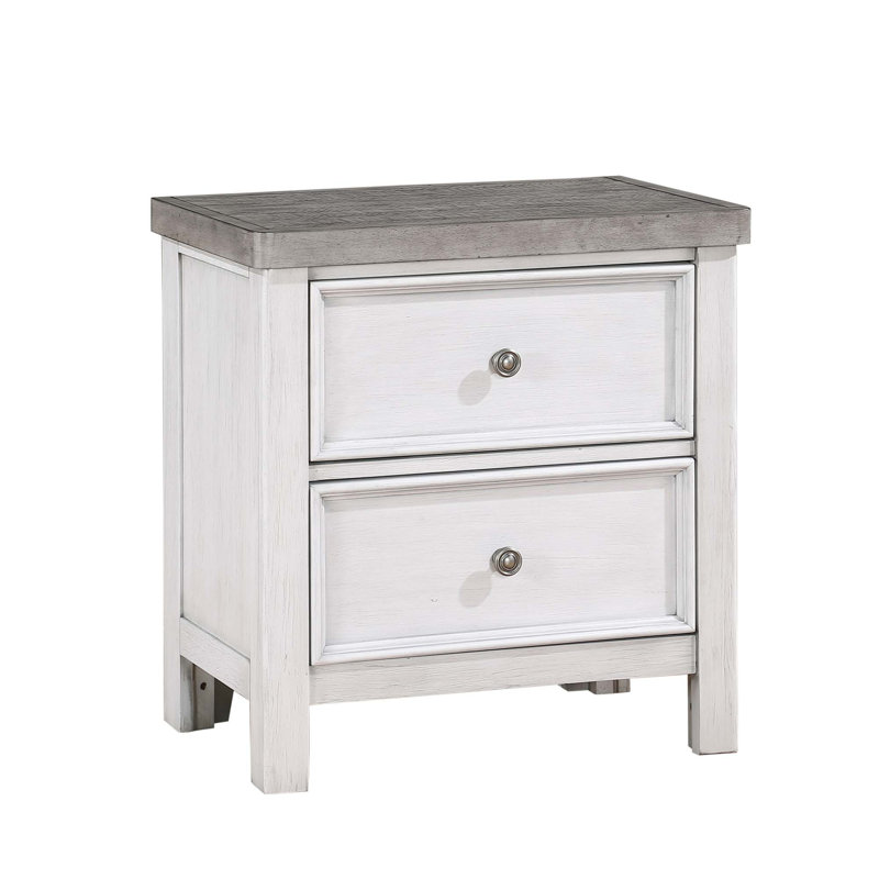 Table de chevet 1Pc avec 2 tiroirs, meubles en bois de conception classique