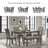 Leangelo 6 - Person Four Leg Dining Set-95210597-95210599-95210598