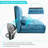 Laredo Double Chaise Lounge Sofa Reclining Floor Game Chair Floor Couch and Sofa with Two Pillows-1637295192