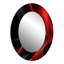 Patrisa rouge noir abstrait contemplatif V - miroir mural décoratif vagues, miroir moderne, impression d'art en métal-1552957242-1552957246